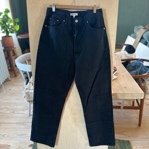 Like new Re/Done Black loose leg jeans